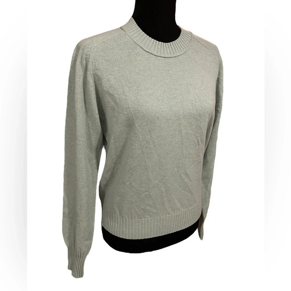 NWT Everlane Cashmere Wool Blend Crew Neck Sweater in Sea-foam green M - Picture 10 of 10